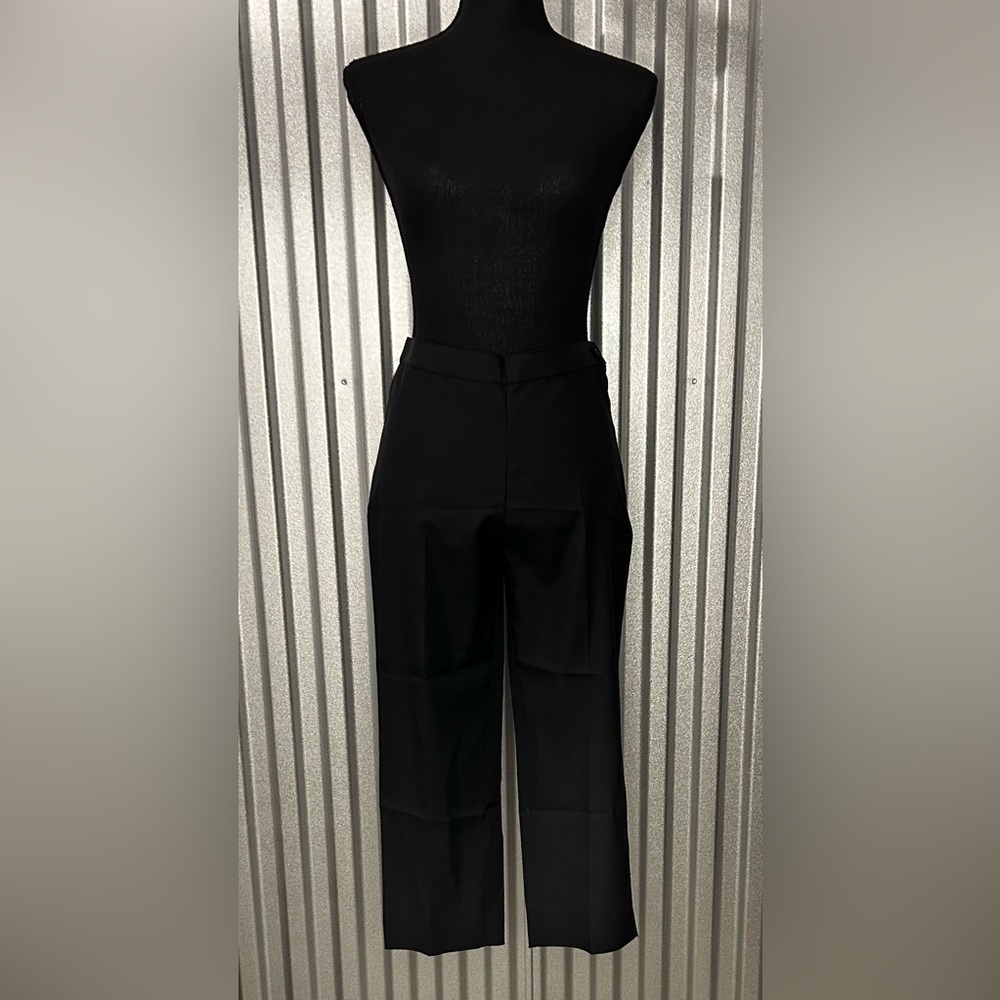 Women’s NWT Blumarine Designer Black Silk Cotton Cropped Pants Size IT 42 US 6